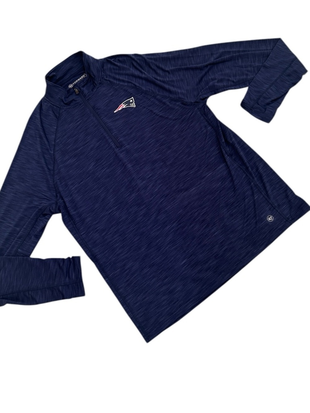 Men's ‘47 Forward patriots logo Navy Quarter-Zip lightweight Pullover size large